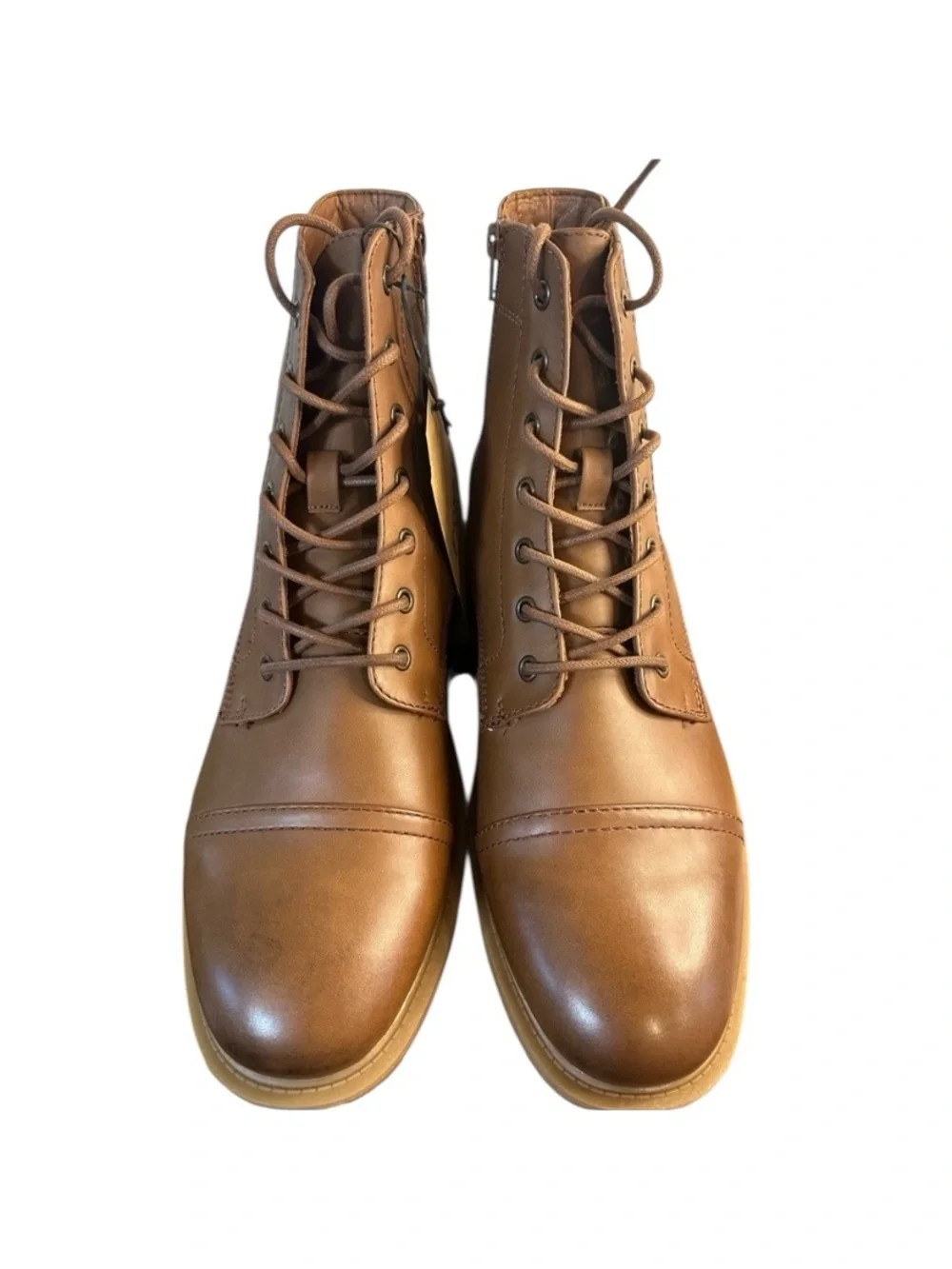 Men’s Frye and Co Shoe Boot Like New  Rubber heel/sole  Lace Up Side Zipper